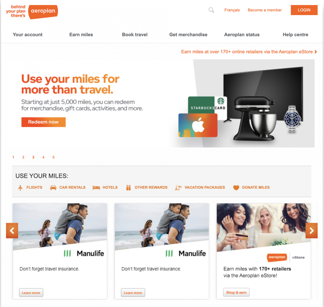 Aeroplan Website